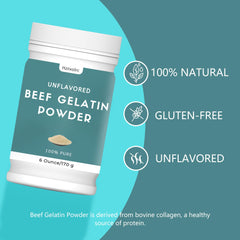 Hznxolrc beef gelatin powder unflavored dissolving in hot liquid for easy thickening.