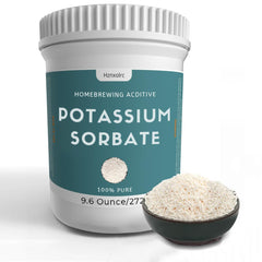 Hznxolrc potassium sorbate bottle preserves shelf life with minimal flavor impact.