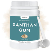 Packaging of Hznxolrc xanthan gum powder highlights purity and reliability.