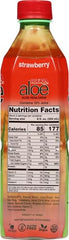 Iberia Aloe Vera Strawberry pulp close-up highlights texture and natural ingredients