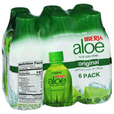 Iberia Aloe Vera Juice Original bottle pouring for hydration and refreshment