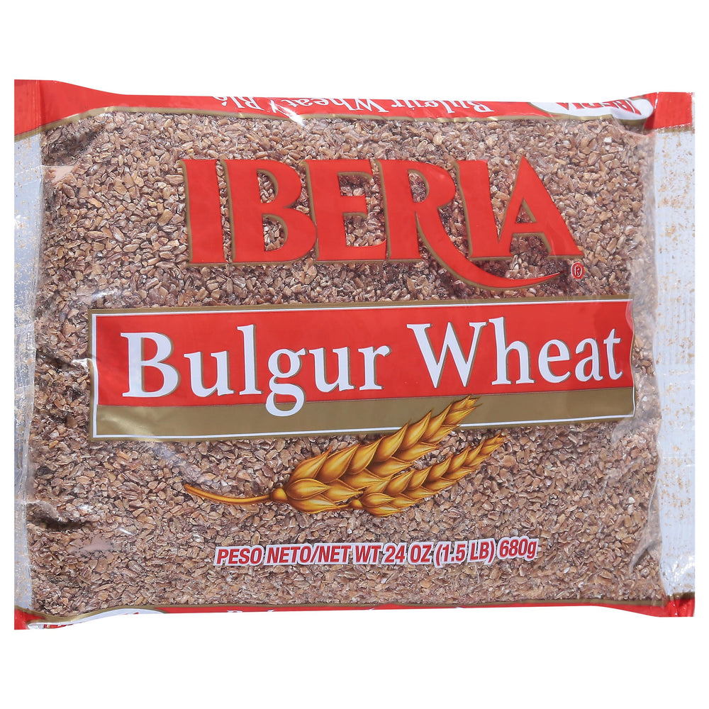 Iberia bulgur wheat package front with clear branding and grain visibility.