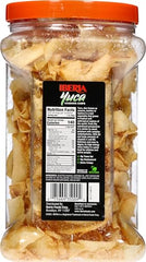 Iberia Cassava Chips held in hand show crispy texture and gluten-free appeal.