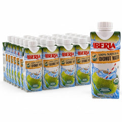 Iberia coconut water bottle, 11.1 oz, for on-the-go hydration.