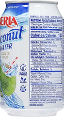Iberia coconut water with pulp close-up reveals authentic pulp texture