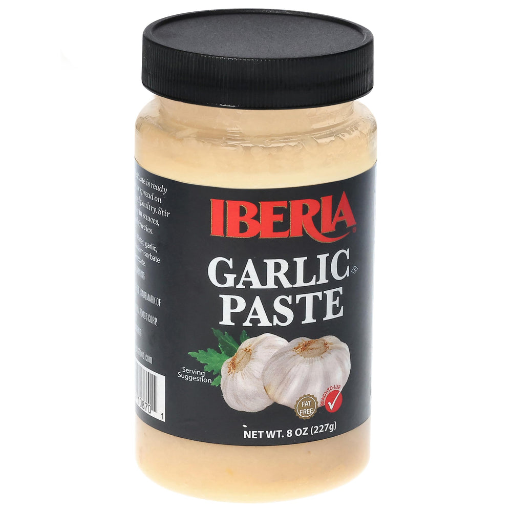 Iberia Garlic Paste jar close-up showing rich aroma and smooth texture