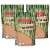 Iberia Organic Turbinado Sugar in a jar with large sparkling crystals for topping