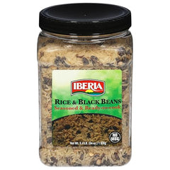 Iberia Rice and Black Beans in a skillet ready to serve.