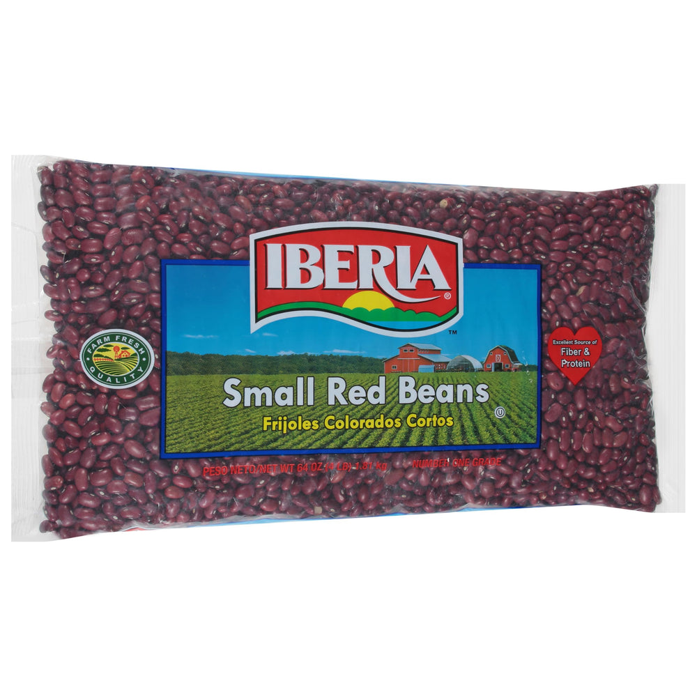 Iberia small red beans packaging shows long shelf life and easy storage.