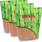 Iberia Turbinado sugar 2lb pack shows natural molasses sweetness for coffee
