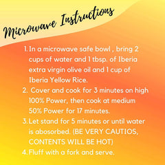 Iberia Yellow Rice with pork chops and green beans, savory and convenient.