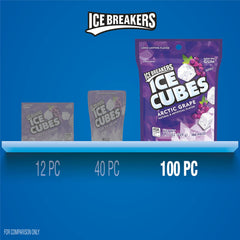 Ice Breakers Arctic Grape gum on desk for quick refresh during work.