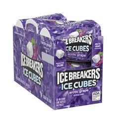 Ice Breakers Ice Cubes Arctic Grape cubes close-up showing bite-sized flavor pieces