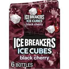 Ice Breakers Ice Cubes Black Cherry bottle front for on-the-go freshness