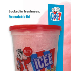 Icee Cotton Candy bucket with handle emphasizing easy transport and sharing
