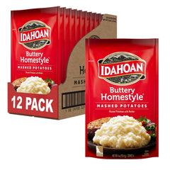 Idahoan Buttery Homestyle Mashed Potatoes in a bowl, quick, comforting meals on busy weeknights.