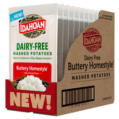 Idahoan Dairy-Free Mashed Potatoes 4-minute prep for weeknight meals.