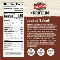 Idahoan Loaded Baked +Protein mashed steaming bowl, creamy texture at a moment's notice.
