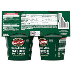 Idahoan Roasted Garlic cups highlight fill-line for precise portions.