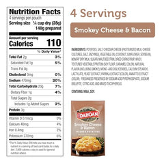 Idahoan Smokey Cheese & Bacon Mashed Potatoes serving bowl showcases creamy texture for family meals