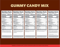 ILike! Assorted fruit gummies closeup showing vibrant colors for dessert tables