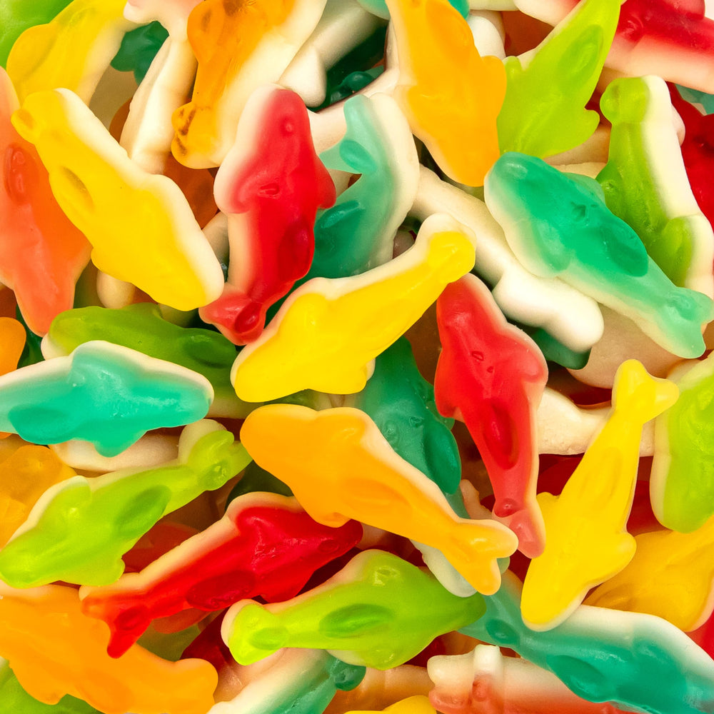 ILIKE! Gummy Sharks 1lb bag with shark shapes for fun snacking.