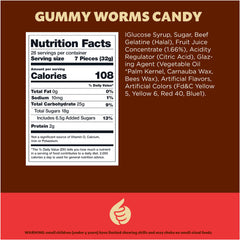 ILIKE! Gummy Worms orange flavor for bright dessert toppers.
