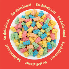 ILIKE Neon Sour Gummi Bears chewy texture makes a fun snack.