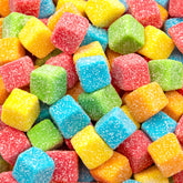 ILike Sour Gummy Blocks assorted fruit cubes in a 2-pound bag for party buffets.