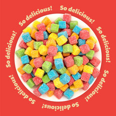 ILike Sour Gummy Blocks green apple cubes for tangy, kid-friendly snacking.