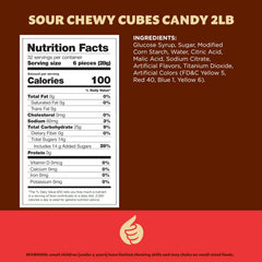 ILike Sour Gummy Blocks strawberry cubes ideal for candy bowls and treats.
