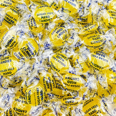 ILIKE! Sugar-Free Lemon Hard Candy front view, bright citrus bite for on-the-go snacking.