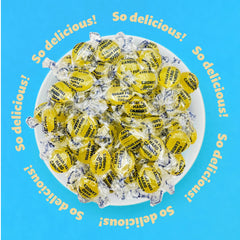 ILIKE! Sugar-Free Lemon Hard Candy display of assorted pieces for sharing and gifting.