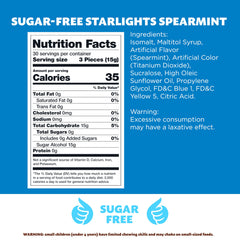 ILIKE! Starlights spearmint candies close-up showing crisp texture and minty aroma.