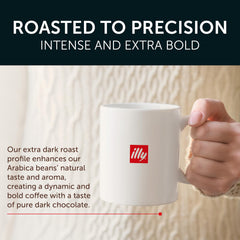 illy 100% Arabica beans selection demonstrates premium quality coffee