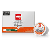 illy Coffee Arabica Selections Colombia K-Cup box highlighting premium packaging and sustainable sourcing.