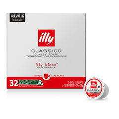 illy coffee K-Cup Classico Medium Roast pack shot highlighting balanced aroma