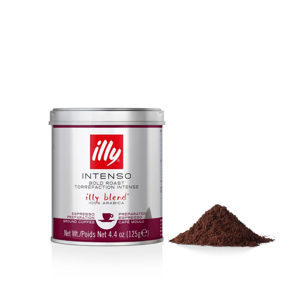 illy ground coffee espresso arabica intenso pack — aroma preserved for fresh morning brews