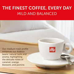 illy Ground Espresso Classico can closeup highlights airtight preservation.