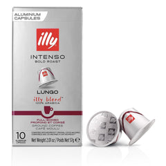 Illy Intenso Lungo capsules pack for home use, easy daily coffee