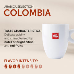 Illy whole bean coffee ready to grind for a vibrant espresso at home.