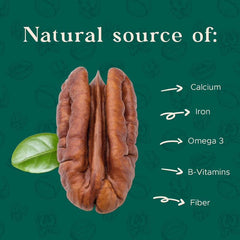 I'm A Nut pecans in resealable pouch, keeps freshness for snacking and meal prep.