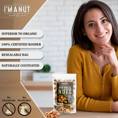 I'm A Nut raw Brazil nuts close-up showing kernels ready for baking or smoothies.