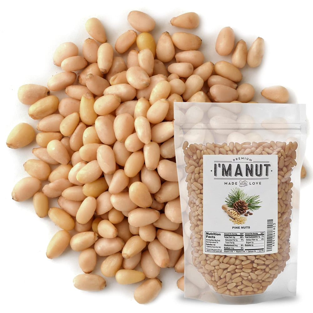 I'm A Nut premium raw pine nuts 8oz, ideal for pesto and baking