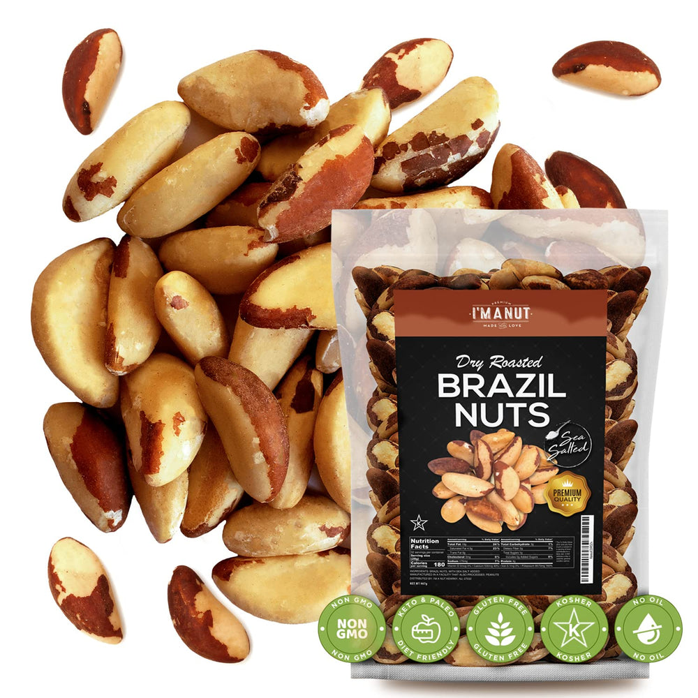 I'm A Nut premium Brazil nuts in a 32 oz bag for snacking