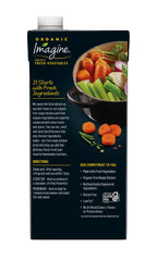 Imagine Organic Free Range Chicken Broth being poured into a pot for cooking.