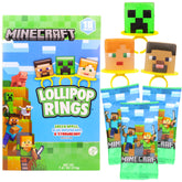 Imaginings 3 Minecraft lollipop rings pack—colorful candy for party favors