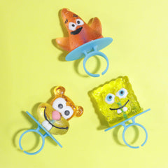 Imaginings 3 SpongeBob lollipop ring set featuring Patrick and Sandy characters