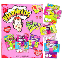 Imaginings 3 Warheads Valentines Exchange Kit candies shown, ideal for classroom party favors.