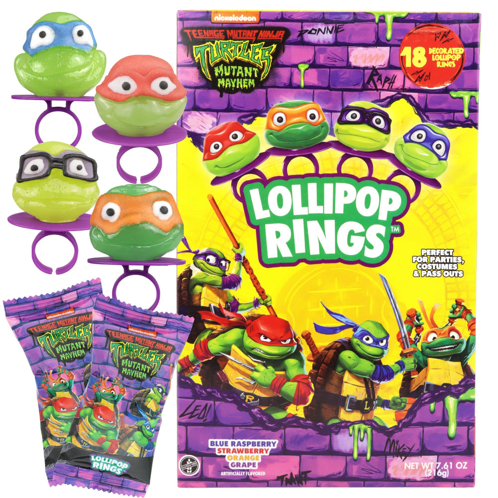 Imaginings 3 TMNT Leonardo face lollipop ring for party fun.